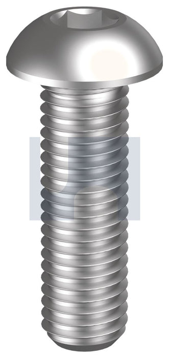 BUTTON HEAD SOCKET SCREW HEX 304 STAINLESS ISO 7380 / A2 M3 6 - Pack of 100