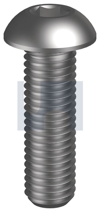 BUTTON HEAD SOCKET SCREW HEX ZINC PLATED (ROHS COMPLIANT) ISO 7380 / CLASS 010.9 M4 12 (100PK)