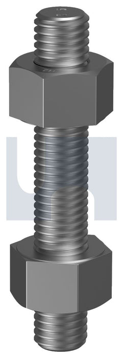 UNC STUD BOLT & NUT KIT PLAIN ASTM A193 / A194 GR B7+2H 1/2 UNC 60 - Pack of 16