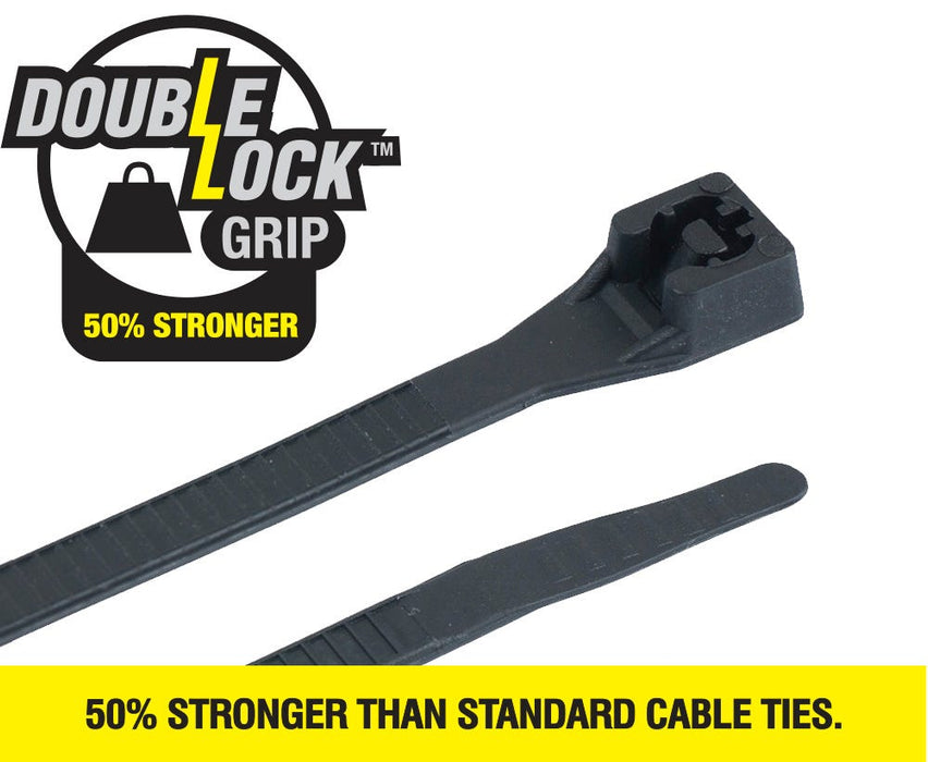 CABLE TIE 203 X 4.3MM DOUBLE LOCK BLACK 100PK