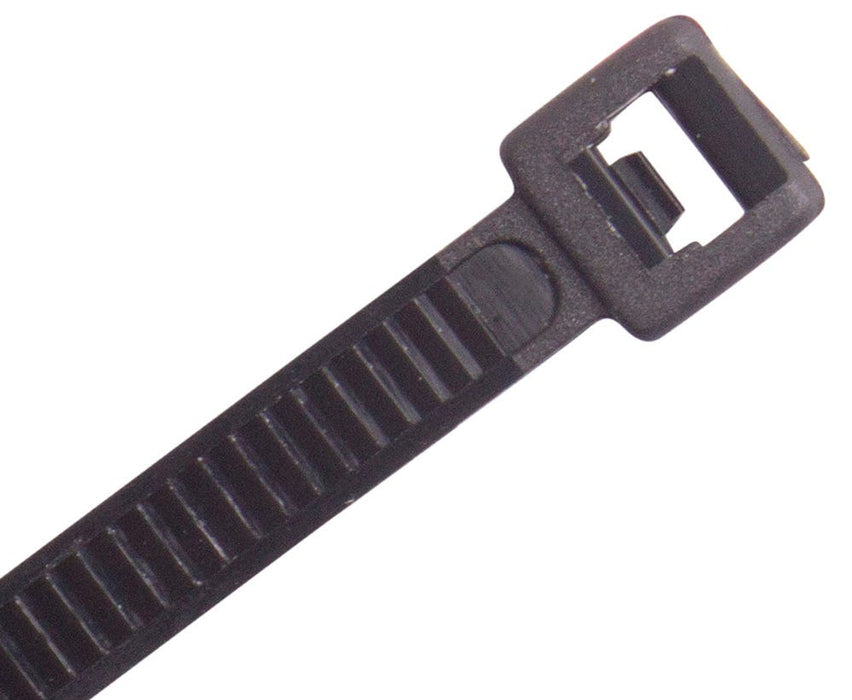 CABLE TIE RELEASABLE 300 X 4.8MM BLK 100PK