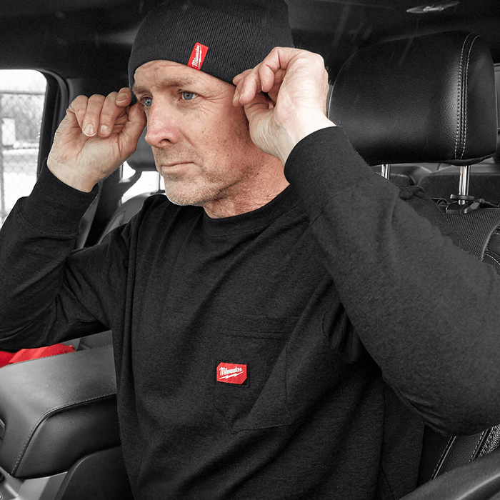 Heavy Duty Pocket Tee Long Sleeve Black