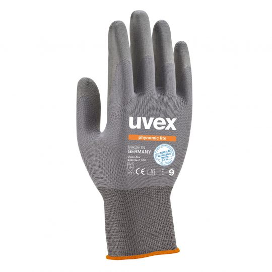 Uvex phynomic lite Glove aqua-poly palm coat