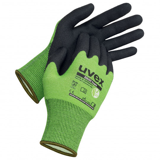 Uvex D500 HPE foam palm coat twinflex cut D Glove