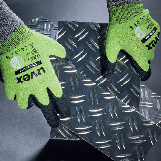 Uvex D500 HPE foam palm coat twinflex cut D Glove