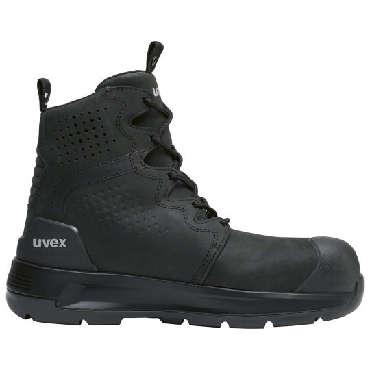 Uvex 3 x-flow black 150mm laceup boot Extra Wide