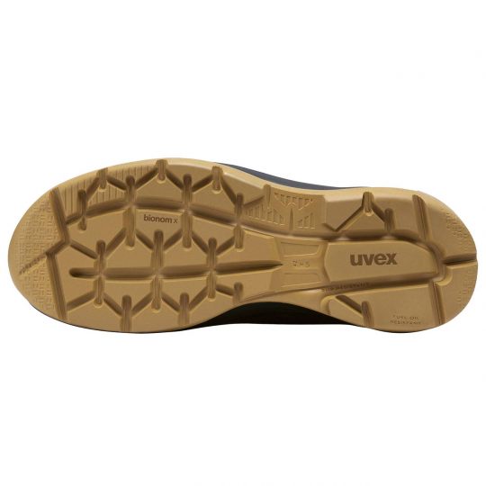 Uvex 3 x-flow zip black/tan 150mm laceup boot