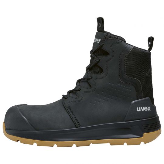 Uvex 3 x-flow zip black/tan 150mm laceup boot