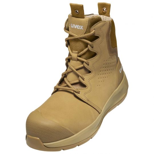 Uvex 3 x-flow zip tan 150mm laceup boot Extra Wide