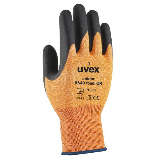 Unidur 6649 Orange/Black HPPE/Polyamide NBR foam cut 3