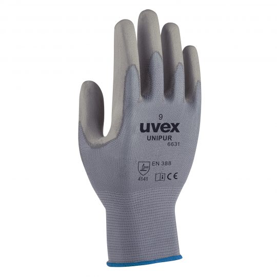 Unipur Glove 6631 Grey Pu Palm Coat