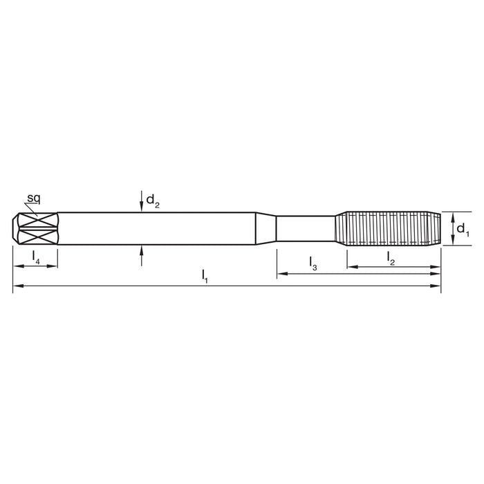 TAP T313 M2.2x0.45 6HX FORMING N DIN2174 C HSSE TiN