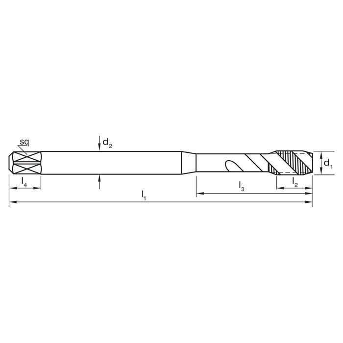 TAP T833 M8x1.25 6H SPL R45VA DIN371 C HSSE BLU TECLINE