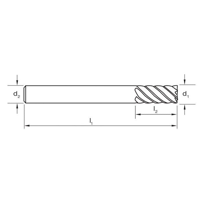 E/MIL E436 12 x 12 x R1.5 6F LONG REACH 50°/35° HA VHM AlCrN SUTTON ...