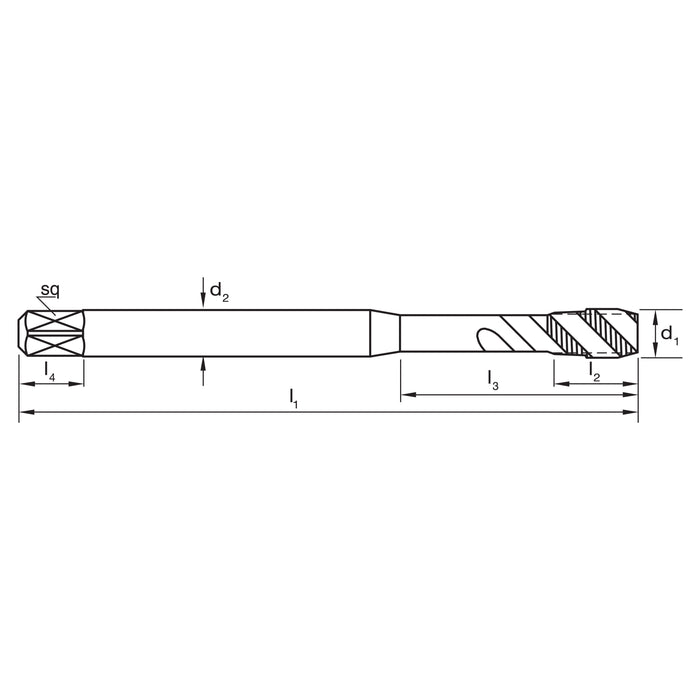 TAP T262 UNC 1/2-13 2B SPIRAL R45VA-DH DIN2184-1 C HSSE TiCN SUTTON ...