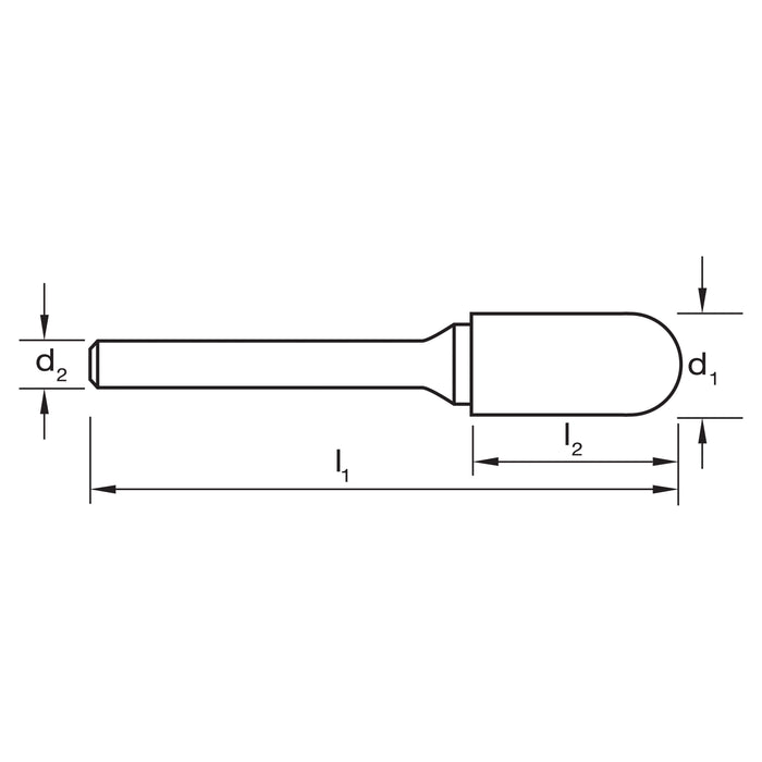 BURR CRB B216 SC1AC CYL RAD-END ALU Cut 1/4x5/8 1/4