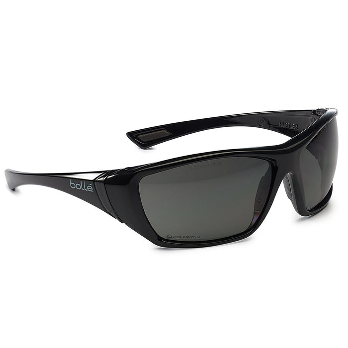 HUSTLER Gloss Black Frame (Grey/Green) Polarised Lens - Soft Drawstring Pouch