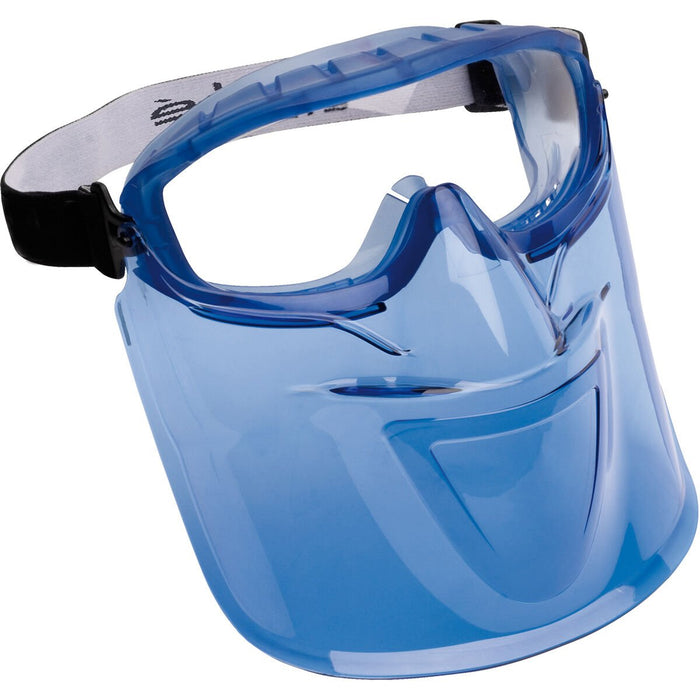 ATOM Blue TPR Frame PLATINUM AS/AF Clear Lens - Top Vent Closed - With SBR Foam & Mouth Guard