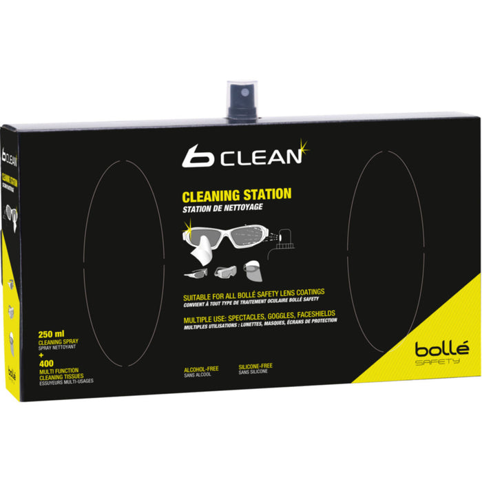 B-Clean New B410 Cardboard Wall Dispenser - With 400 Cleaning Tissues & 250ml Lens Cleaner Spray