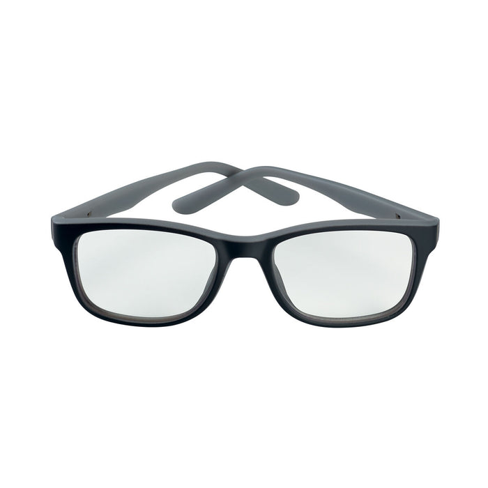 KICK OFFICE Black/Grey Frame with Clear "Blue Light Protective" PC Lens (No Side Shields)