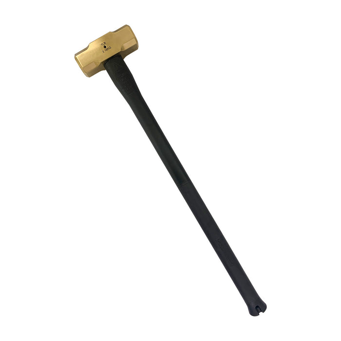 7lb Brass Hammer with Pinned Steel Core Fibreglass Handle