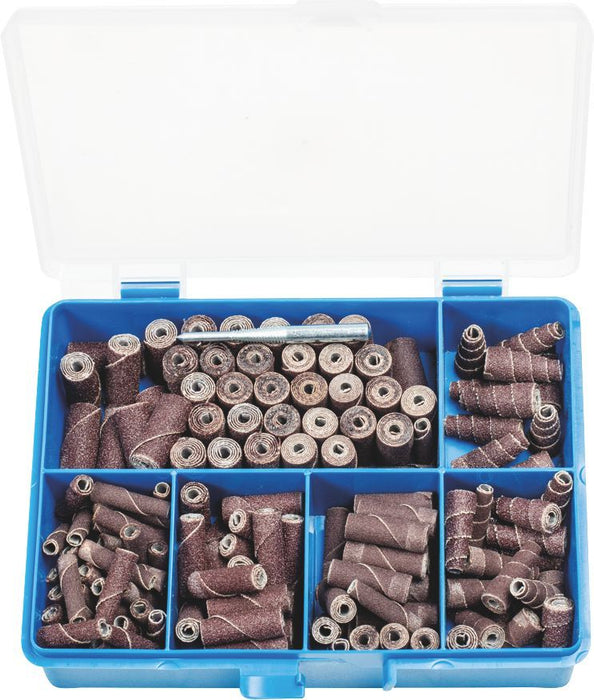 150pc Abrasive Cartridge Rolls POLIROLL SET with Arbor PRS 151