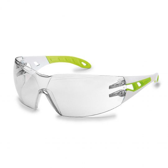 uvex Pheos Small White/Lime Arms, Clear HC-AF lens