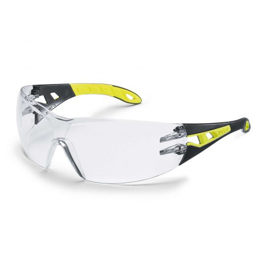 uvex Pheos Small Black/Lime Arms, Clear THS lens