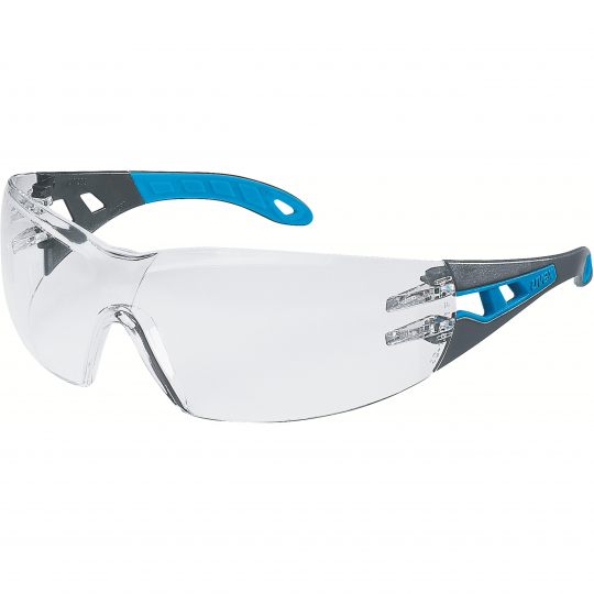 uvex pheos anthracite/blue arms, clear ETC lens