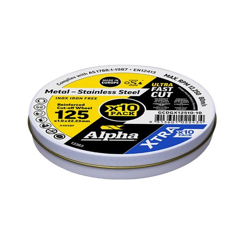 XTRA Cutting Disc 125 x 1.0mm Trade Tin | 10 Pack