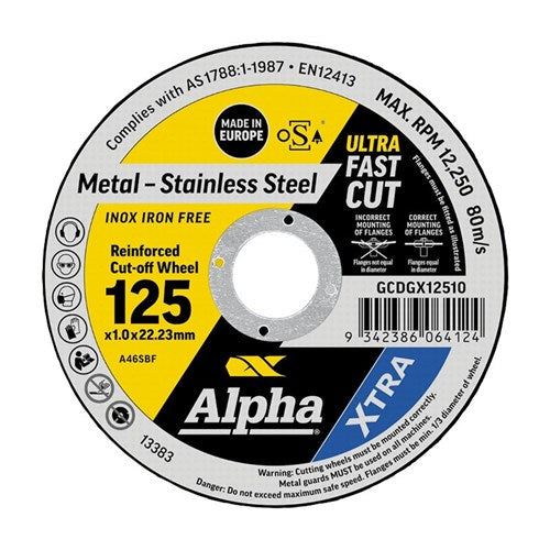 XTRA Cutting Disc 125 x 1.0mm Trade Tin | 10 Pack